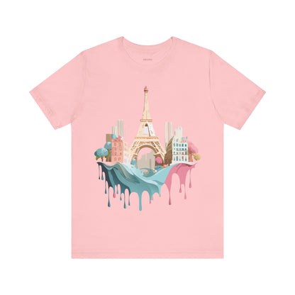 Natural Cotton Tee Shirt - Beautiful Places Collection - Paris Printify