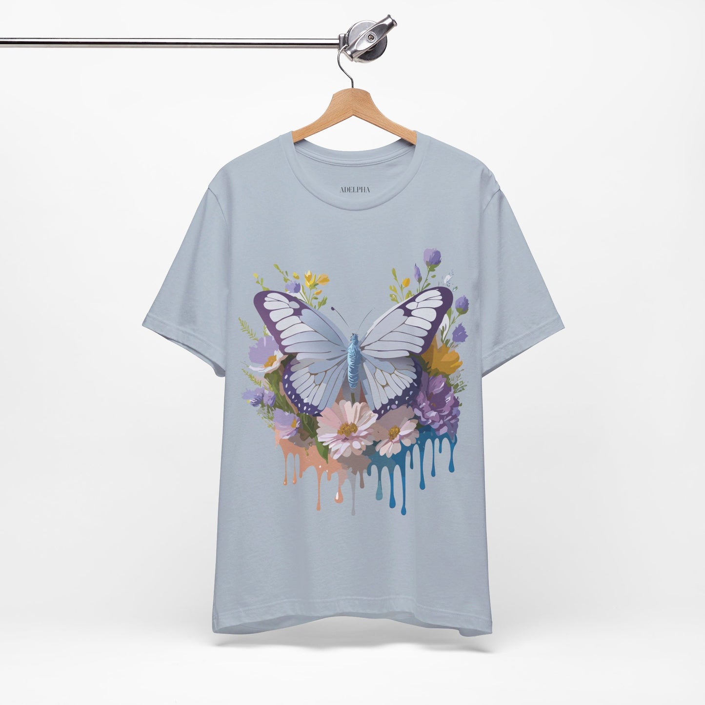 T-shirt en coton naturel avec papillon