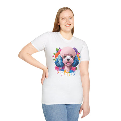 Unisex Dog Shirt Softstyle Tee 100 Percent Cotton Animal Print