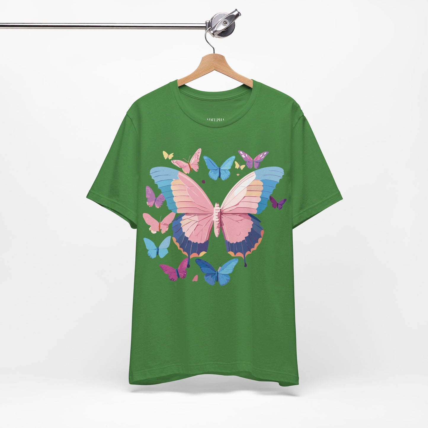 T-shirt en coton naturel avec papillon