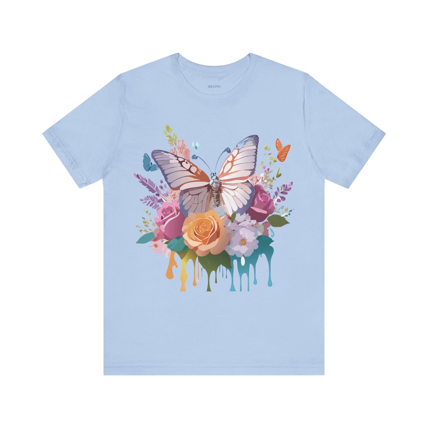 T-shirt en coton naturel avec papillon