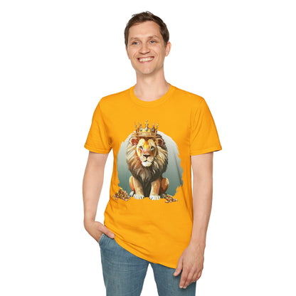 Unisex Lion Shirt Animal Tee Softstyle Gildan 64000 100 Percent Cotton Tee