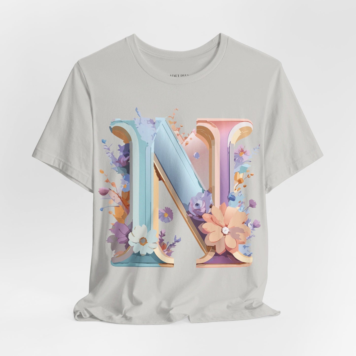 Natural Cotton Tee Shirt - Letters Collection - N