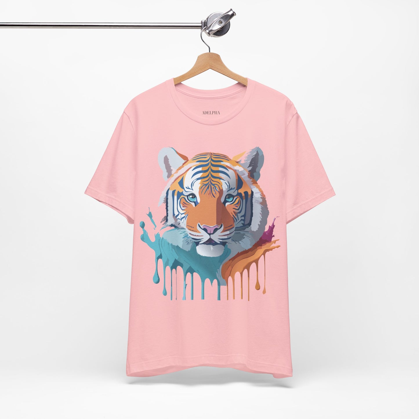 Natural Cotton Tee Shirt with Tiger