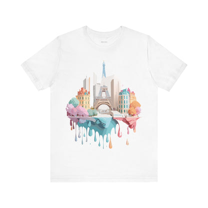 Natural Cotton Tee Shirt - Beautiful Places Collection - Paris Printify