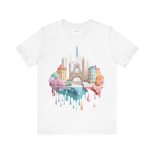 Natural Cotton Tee Shirt - Beautiful Places Collection - Paris