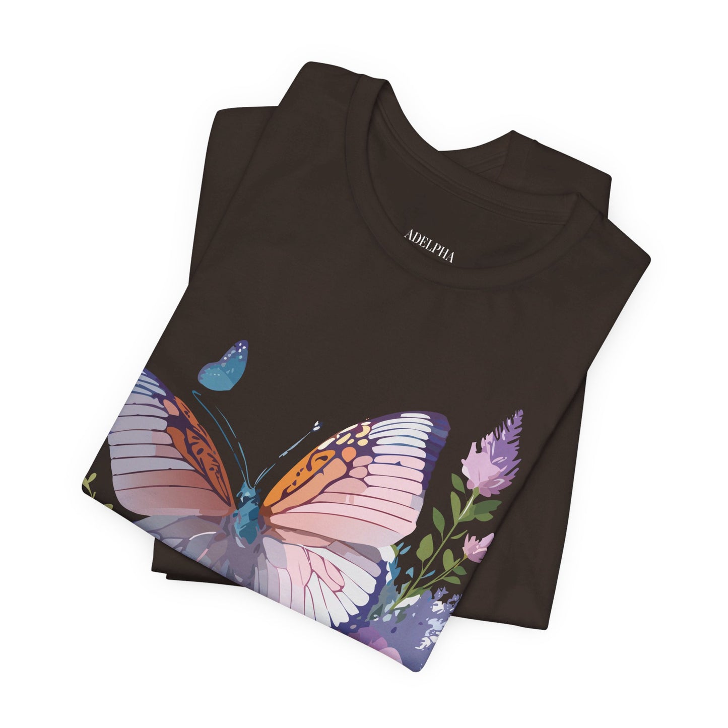 T-Shirt aus natürlicher Baumwolle mit Schmetterling