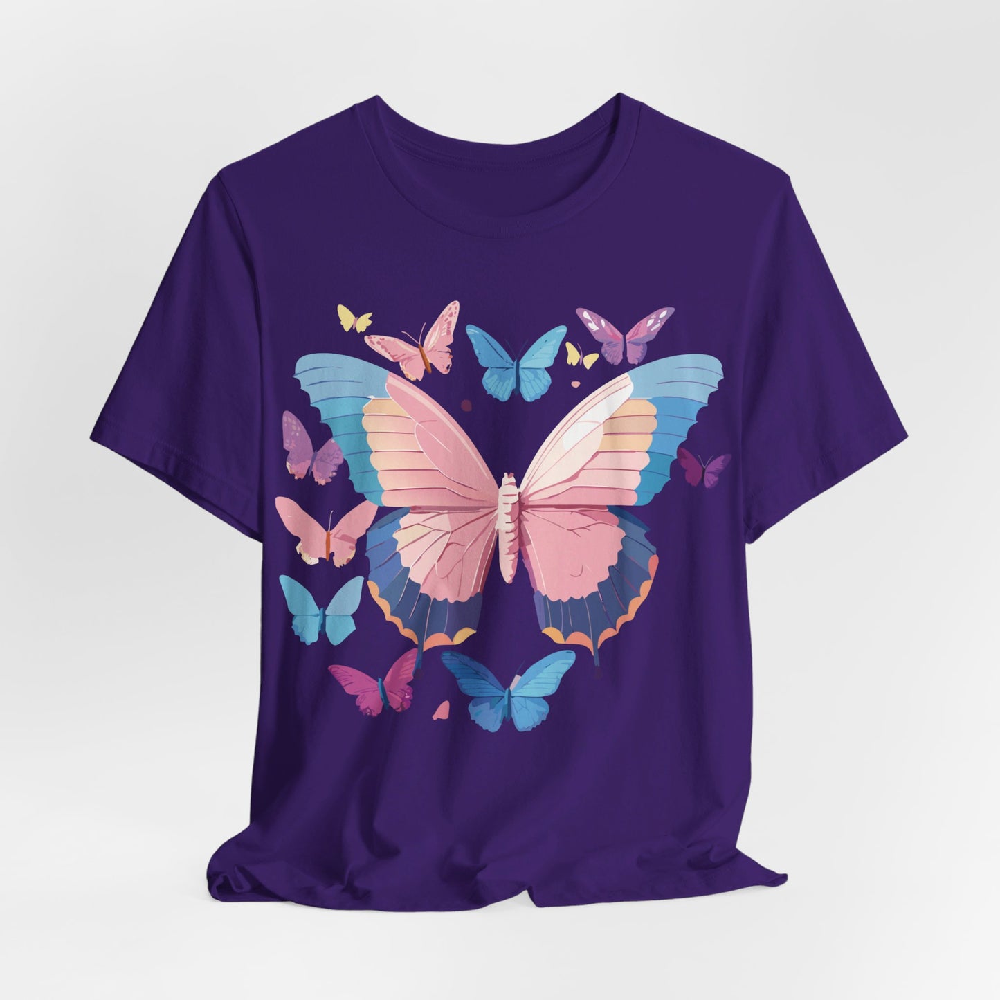 T-Shirt aus natürlicher Baumwolle mit Schmetterling