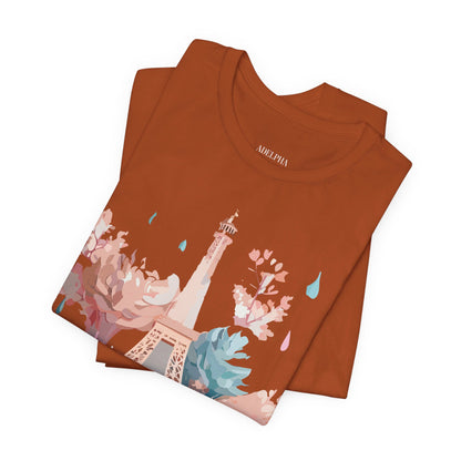 Natural Cotton Tee Shirt - Beautiful Places Collection - Paris Printify