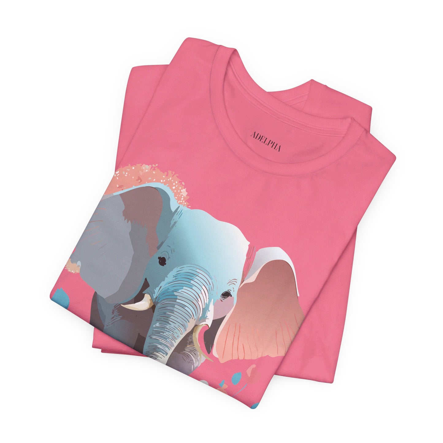 T-Shirt aus natürlicher Baumwolle mit Elefant