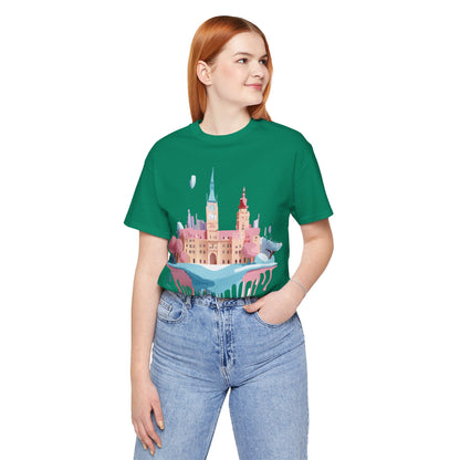 Natural Cotton Tee Shirt - Beautiful Places Collection - Prague Printify