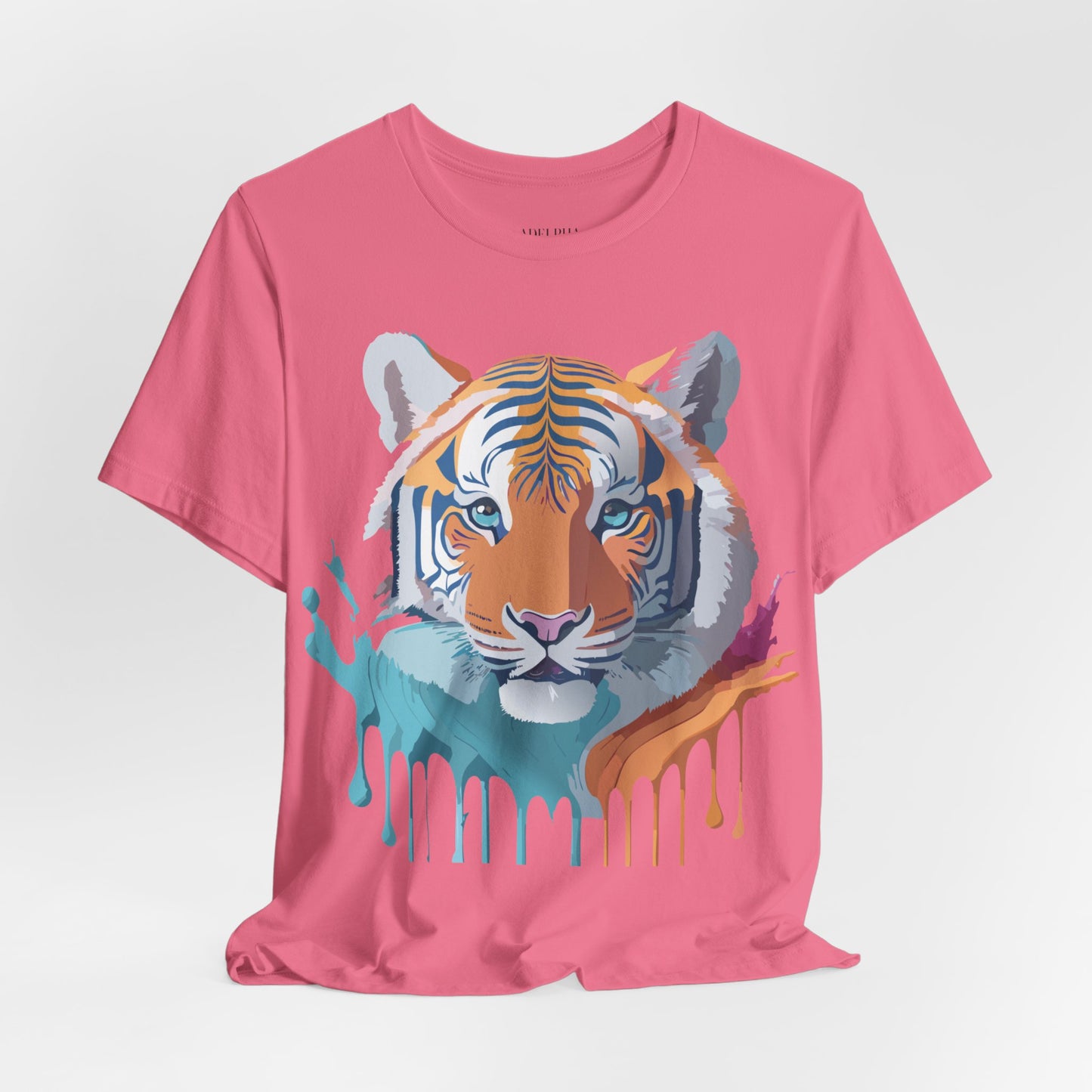 Natural Cotton Tee Shirt with Tiger