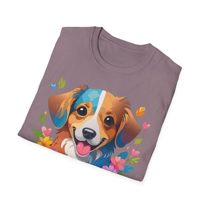 Dog Shirt Unisex Animal Tee 100 Percent Cotton Gildan Softstyle 64000