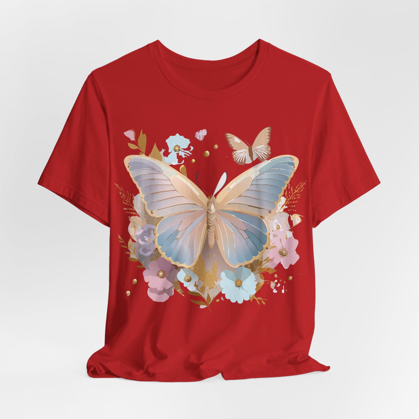 T-shirt en coton naturel avec papillon