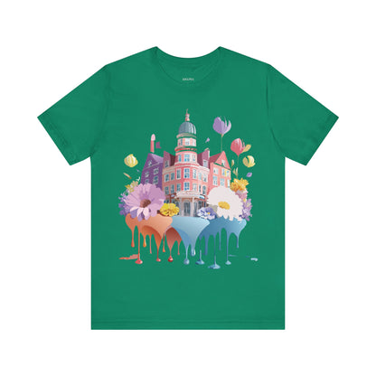 Natural Cotton Tee Shirt - Beautiful Places Collection - Amsterdam Printify