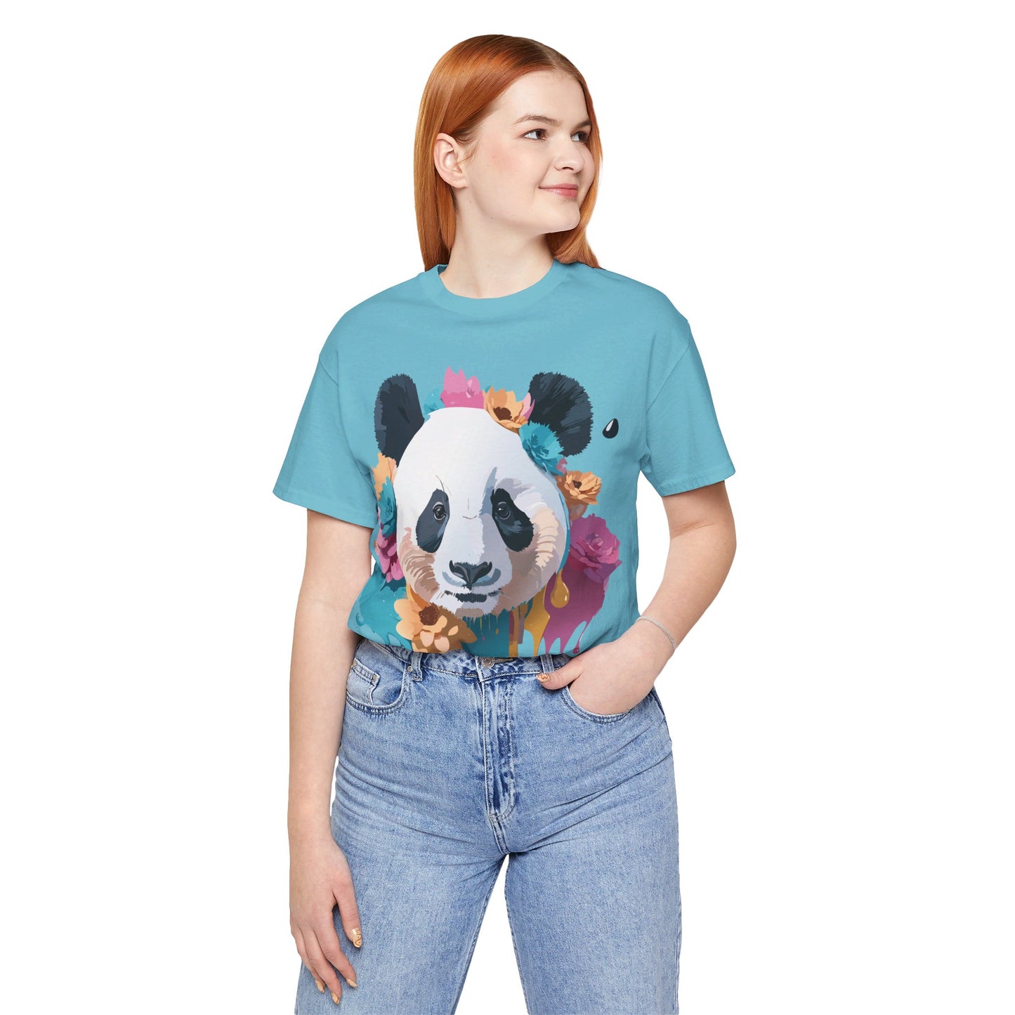 T-Shirt aus natürlicher Baumwolle mit Panda