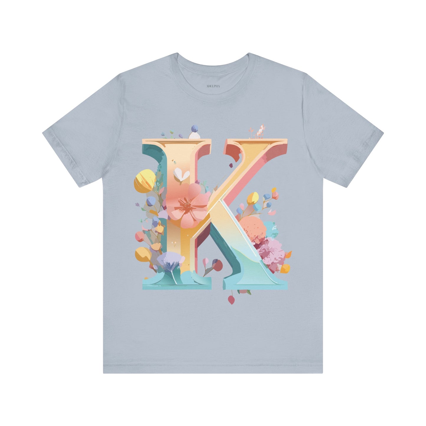 Natural Cotton Tee Shirt - Letters Collection - K