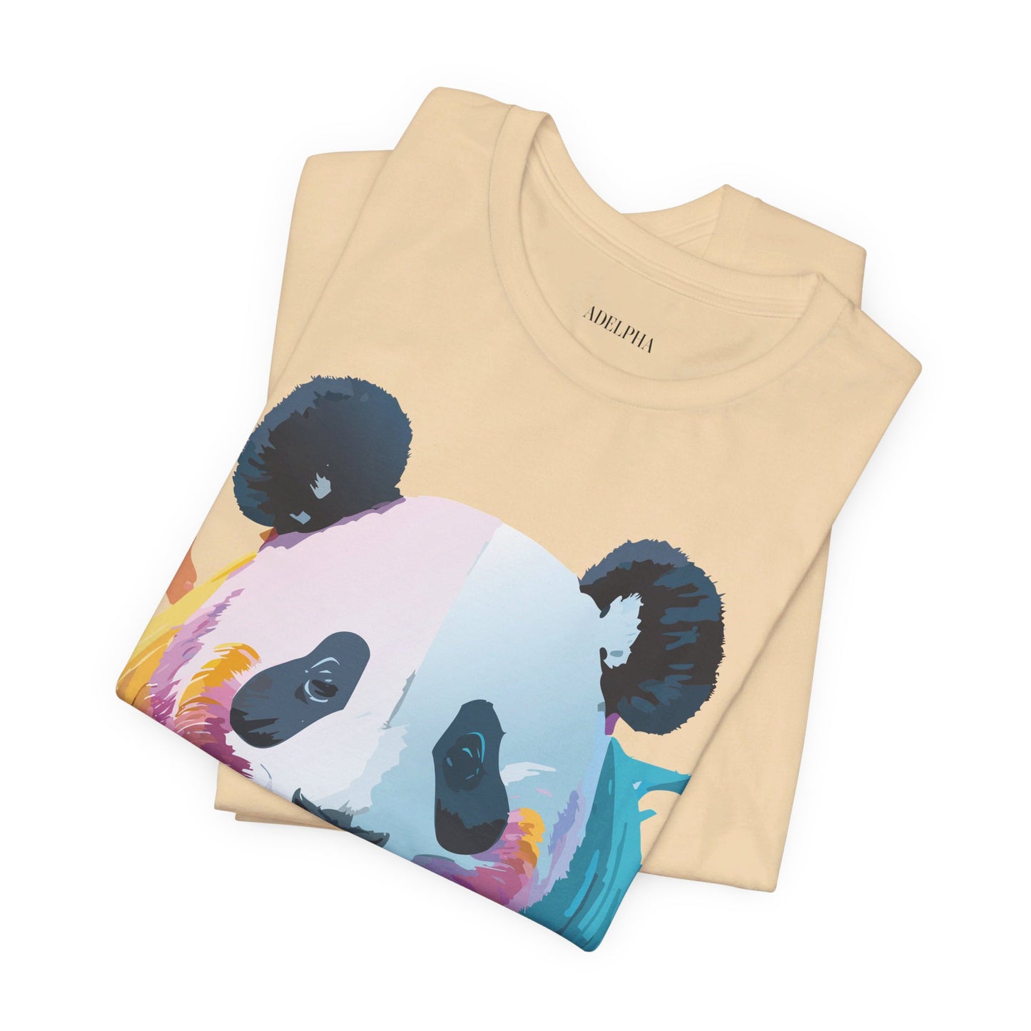 T-shirt en coton naturel avec panda