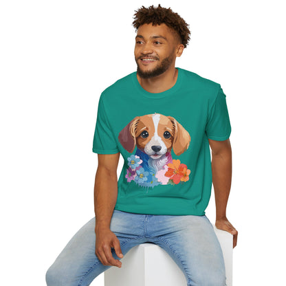 Unisex Dog Shirt Animal Graphic Tee Soft Cotton Gildan 64000