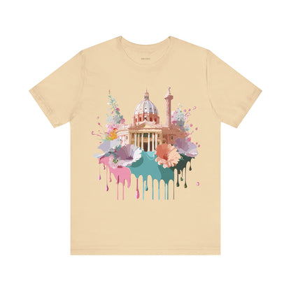 Natural Cotton Tee Shirt - Beautiful Places Collection - Rome Printify