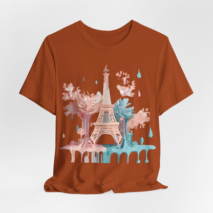Natural Cotton Tee Shirt - Beautiful Places Collection - Paris Printify