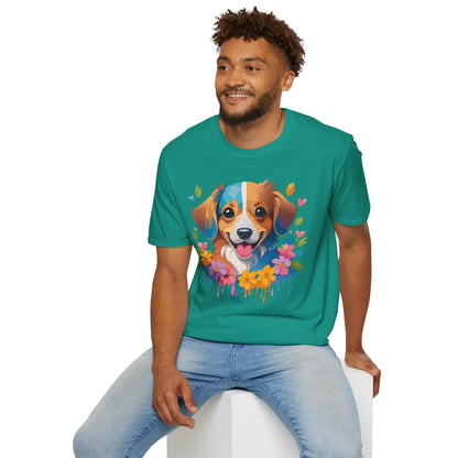 Dog Shirt Unisex Animal Tee 100 Percent Cotton Gildan Softstyle 64000