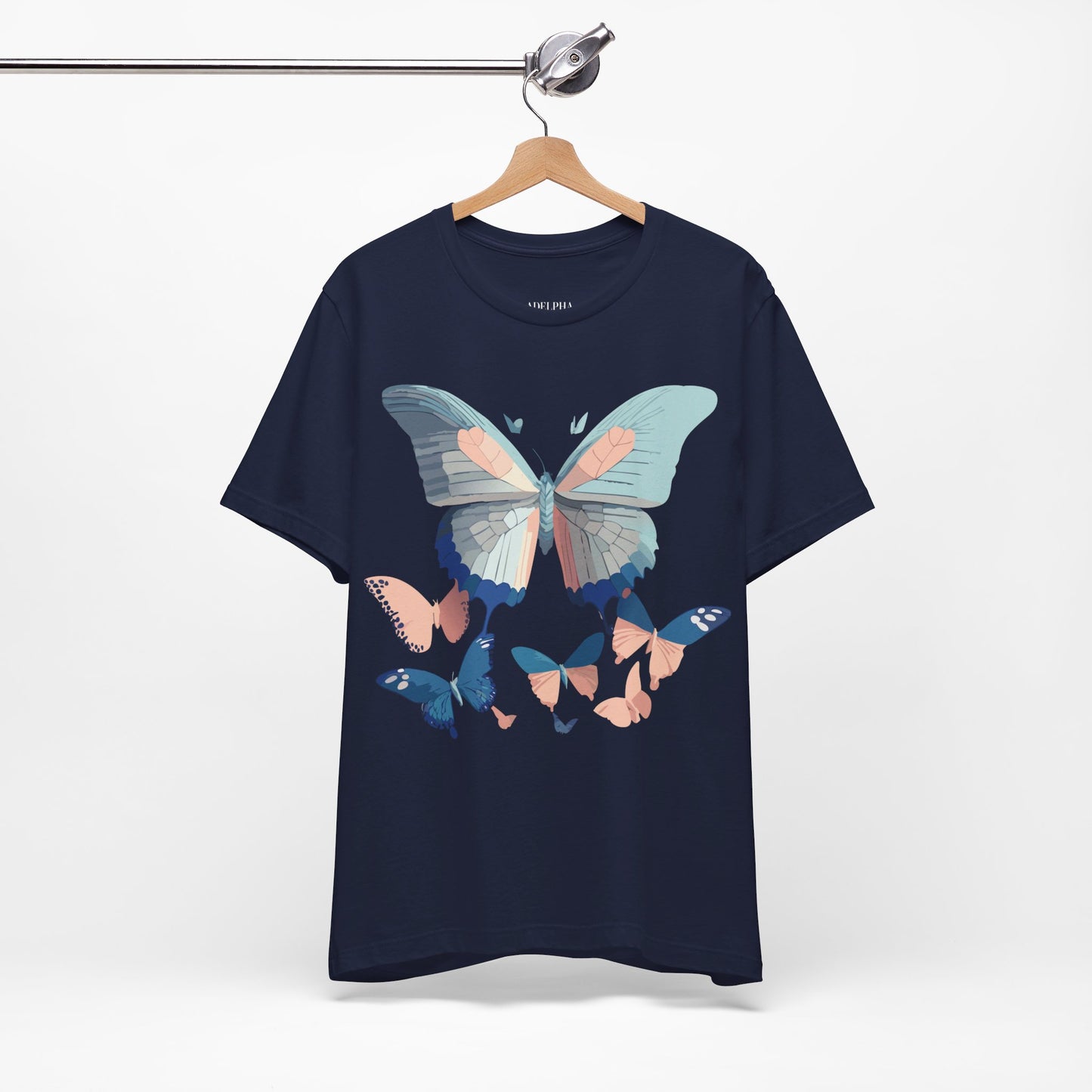 T-Shirt aus natürlicher Baumwolle mit Schmetterling