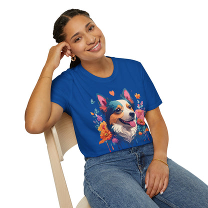 Animal Print Dog Shirt Unisex Softstyle Cotton Tee For Pet Lovers