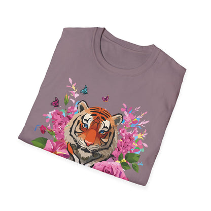 Tiger Shirt Unisex Gildan Softstyle Cotton Tee 100 Percent Ring Spun Comfort