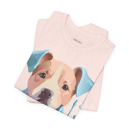 Natural Cotton Tee Shirt with Dog Printify