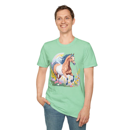 Horse Shirt Unisex Gildan Softstyle Tee 100 Ring Spun Cotton