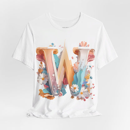 Natural Cotton Tee Shirt - Letters Collection - W Printify