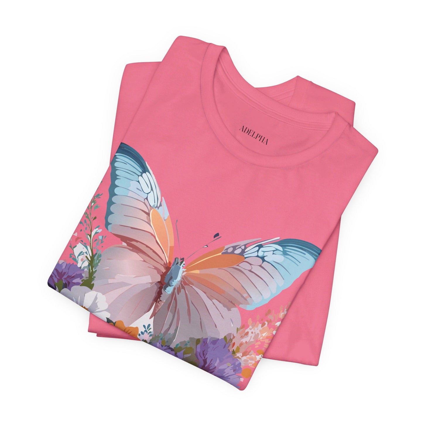 T-shirt en coton naturel avec papillon