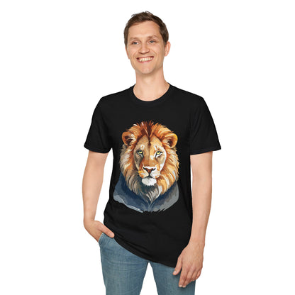 Lion Shirt Unisex Animal Tee Gildan Softstyle 64000 100 Percent Ring Spun Cotton