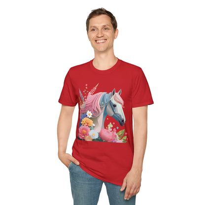 Horse Shirt Unisex Gildan Softstyle 64000 Cotton Tee With Animals