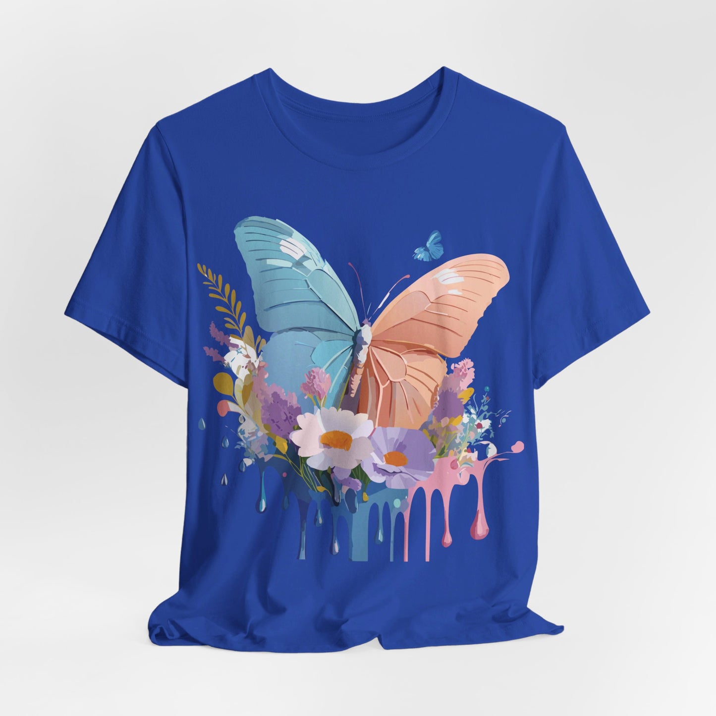 T-Shirt aus natürlicher Baumwolle mit Schmetterling