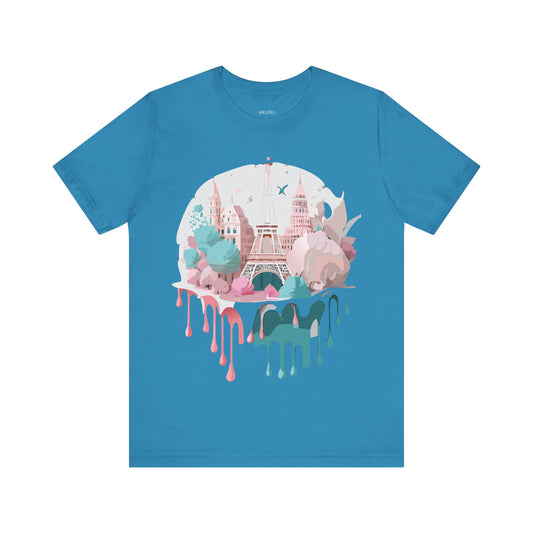 Natural Cotton Tee Shirt - Beautiful Places Collection - Paris