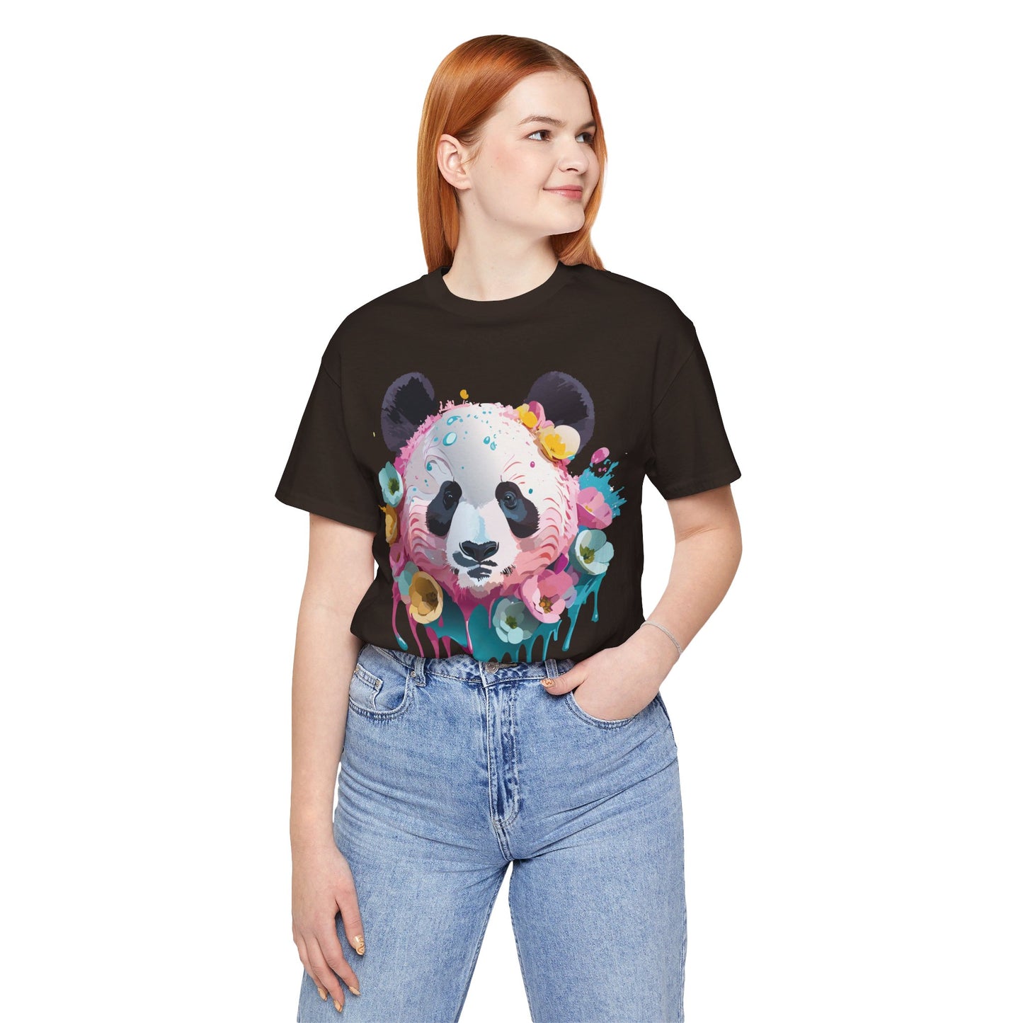 T-shirt en coton naturel avec panda