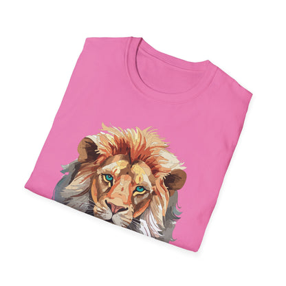 Floral Lion Shirt Unisex Tee Softstyle Gildan 64000 Comfort Fit
