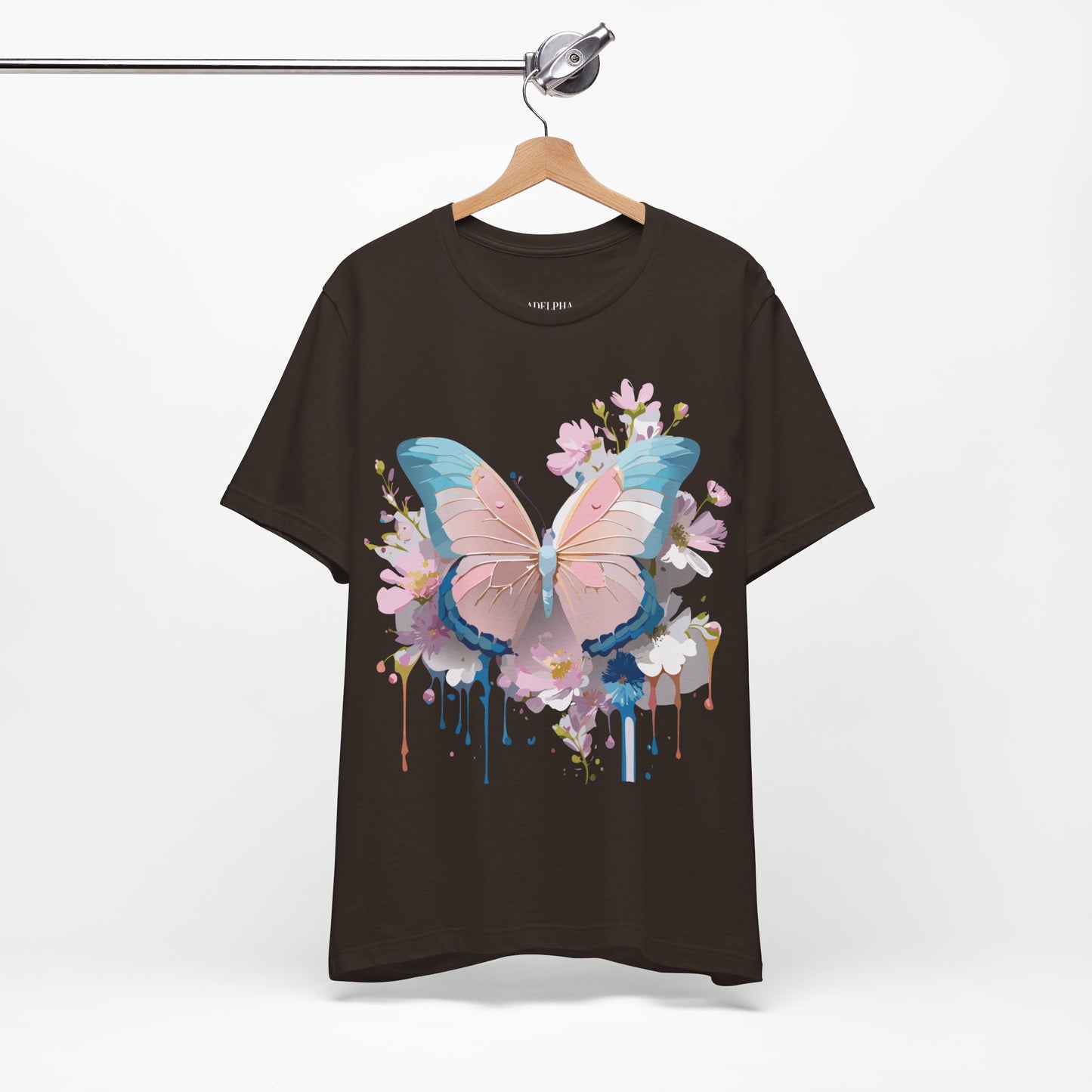 T-shirt en coton naturel avec papillon