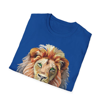 Lion Floral Tee Unisex Gildan Softstyle 64000 Cotton Short Sleeve Shirt