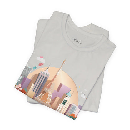 Natural Cotton Tee Shirt - Beautiful Places Collection - Paris Printify