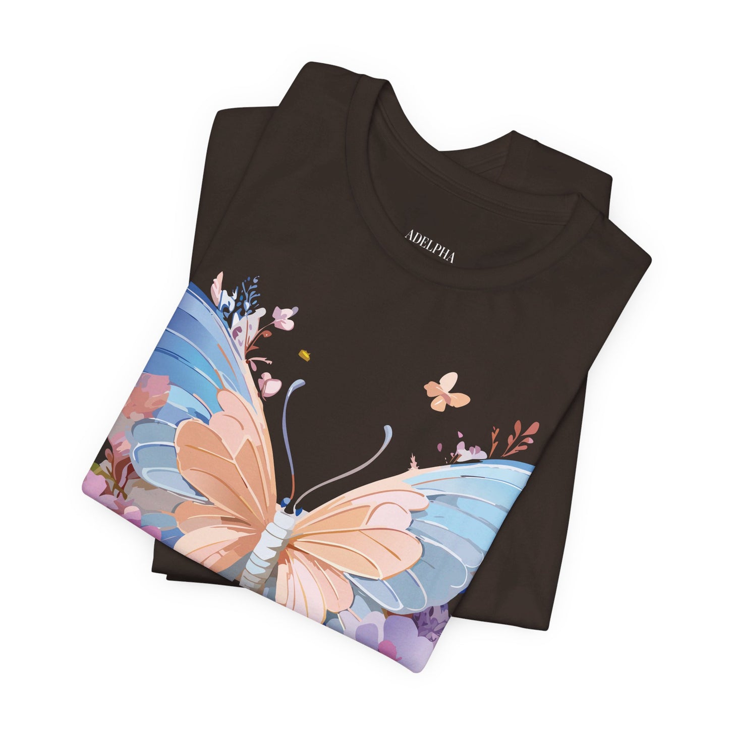 T-Shirt aus natürlicher Baumwolle mit Schmetterling