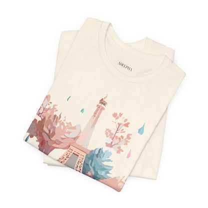 Natural Cotton Tee Shirt - Beautiful Places Collection - Paris Printify