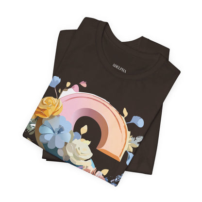Natural Cotton Tee Shirt - Letters Collection - S Printify