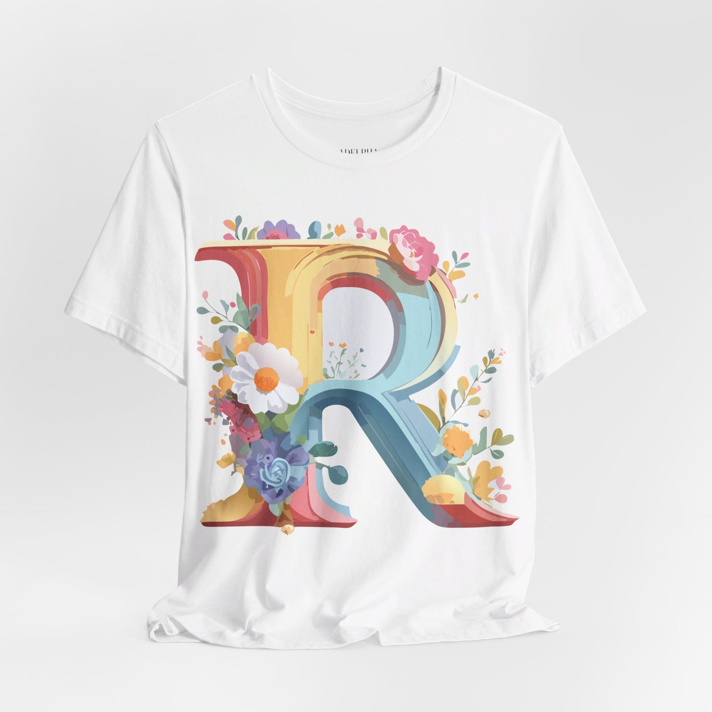 T-Shirt aus natürlicher Baumwolle – Letters Collection – R