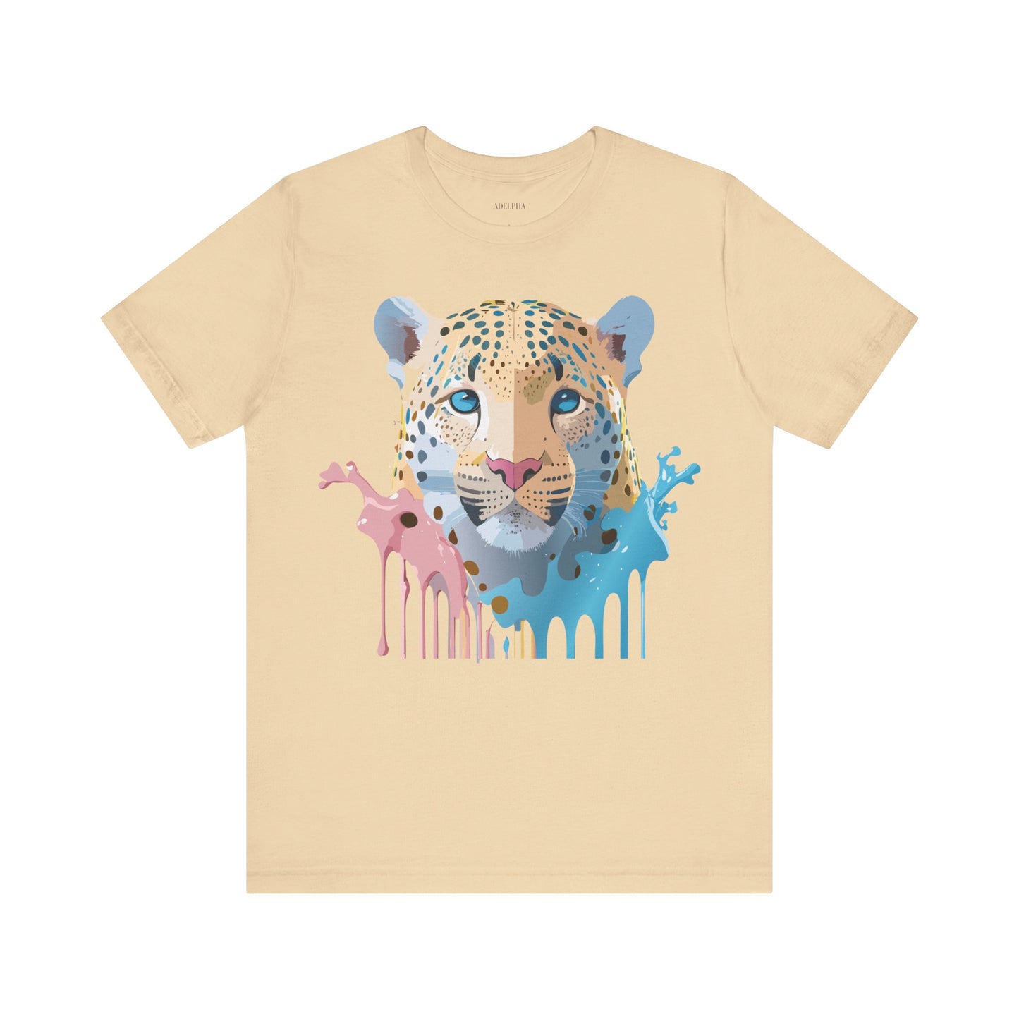 Natural Cotton Tee Shirt with Cheetah