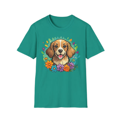 Dog Lover Unisex Animal Print T Shirt Cotton Tee Gildan Softstyle 64000