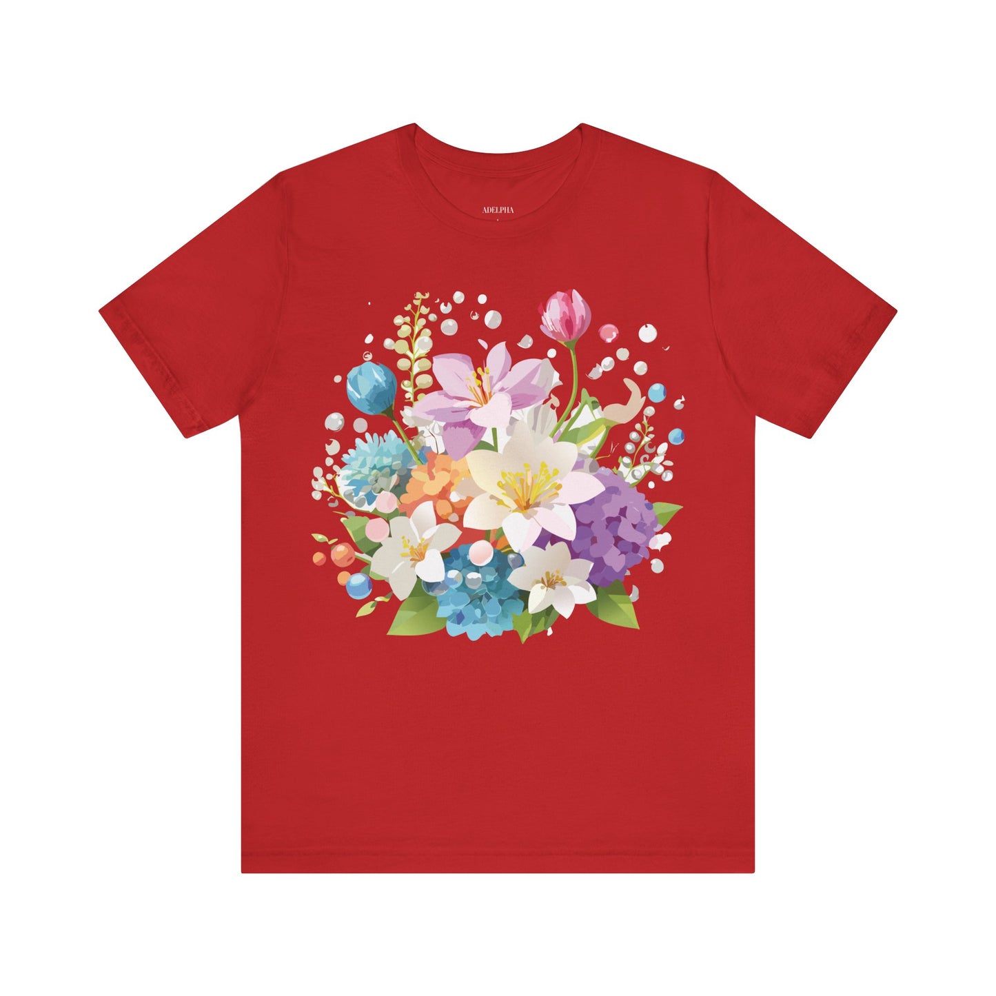 T-Shirt aus natürlicher Baumwolle mit Blumen