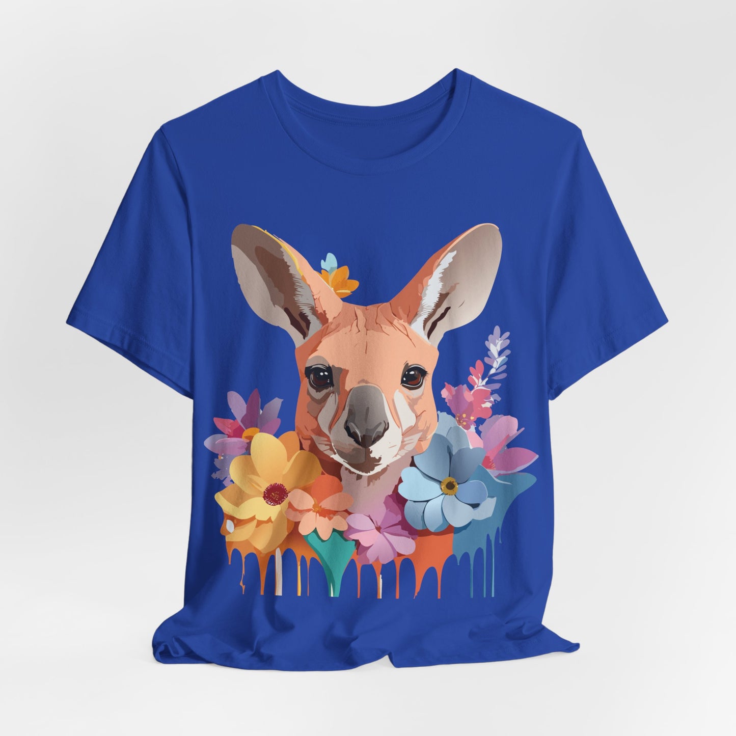 Natural Cotton Tee Shirt with Kangaroo